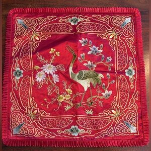 Vintage Golden Cloud Silk Embroidered Large Pillow Case